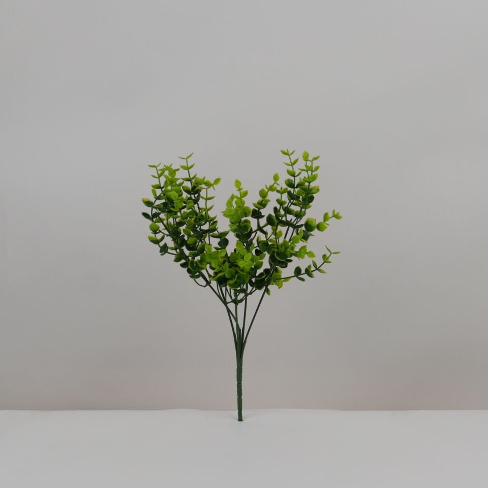 5 Dal Plastik Okaliptus Demeti 32 cm Yeşil
