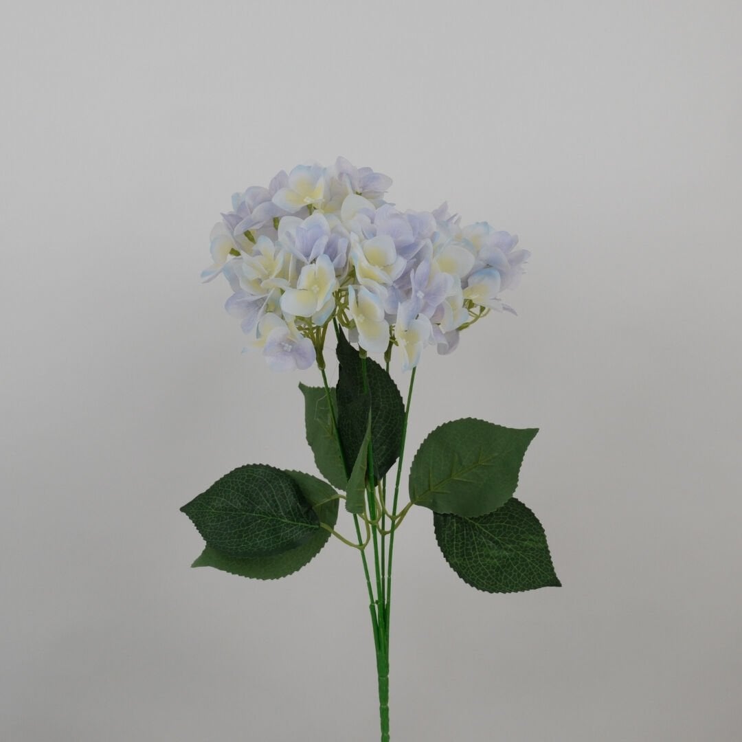 Yapay Lüx 5 Dallı Islak Ortanca Demeti 45 cm Pastel Çok Renkli