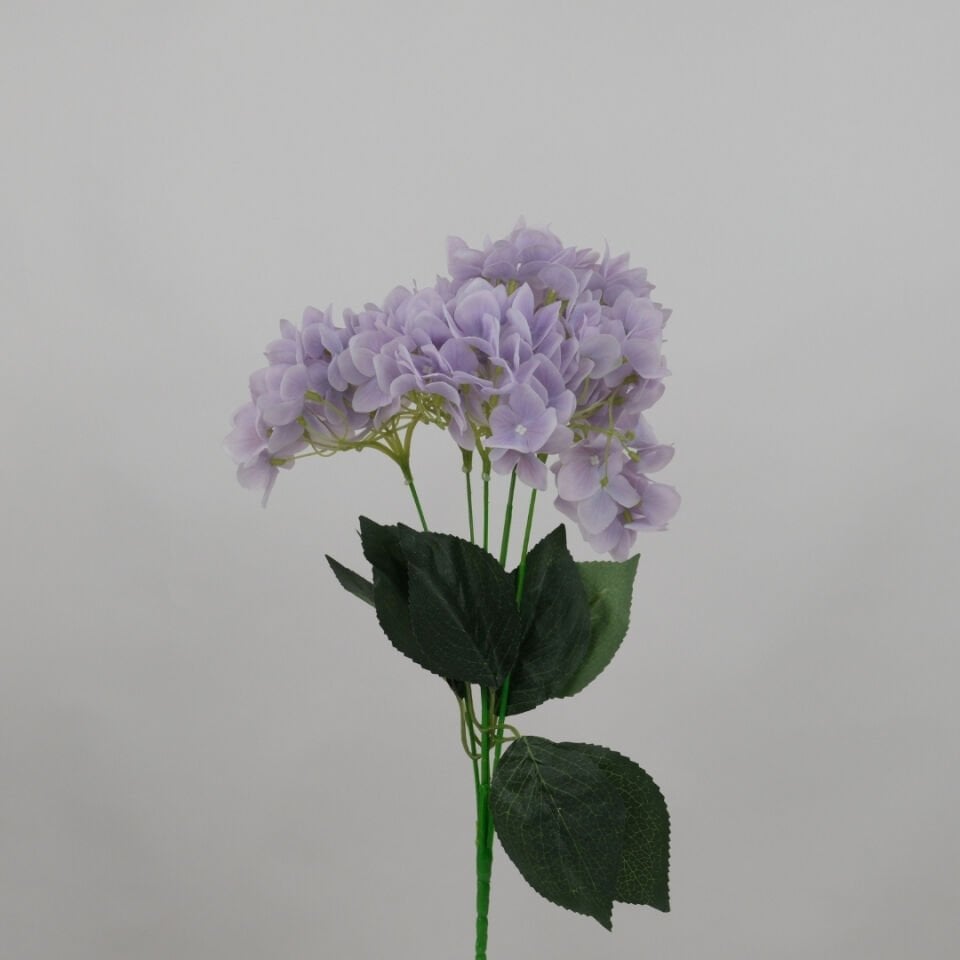 Yapay Lüx 5 Dallı Islak Ortanca Demeti 45 cm Lila