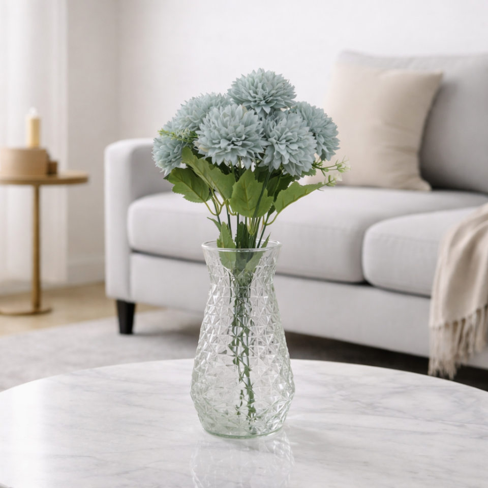 Yapay Pinnata Yıldız Çiçeği 42 cm Yeşil