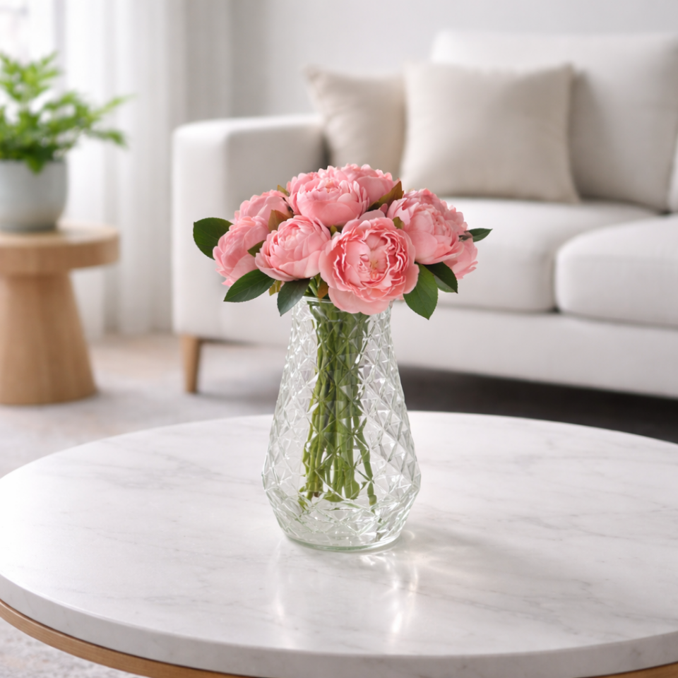 Yapay Lüx Tırtıklı 11li Erengül Buketi Pembe