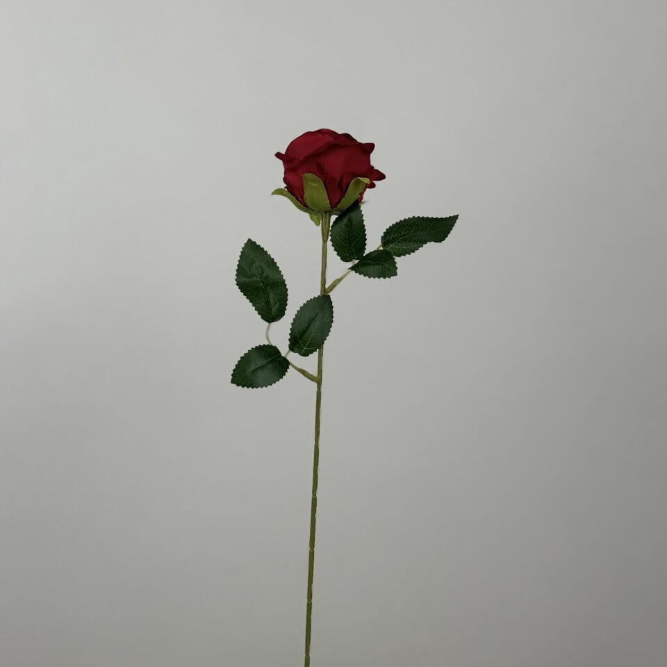 Yapay Kadife Gül Dalı 50 cm kırmızı