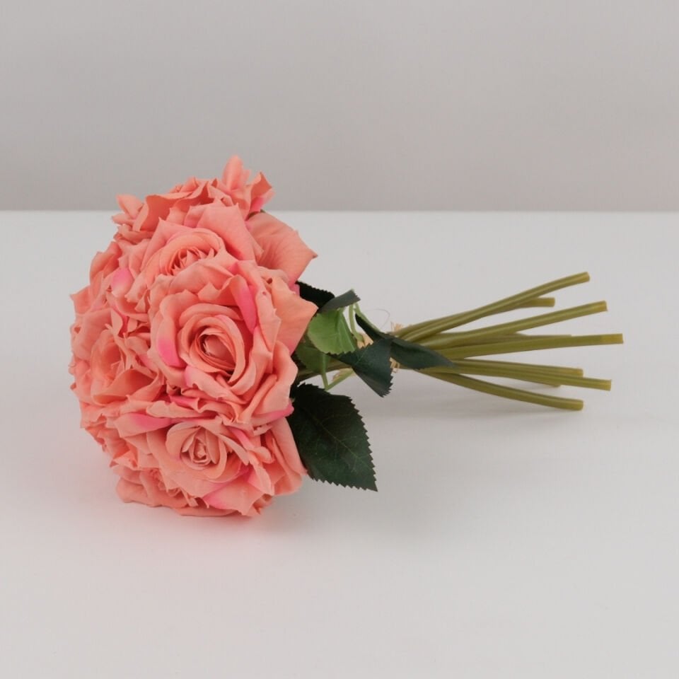 10lu Lüx Gul Demeti 25 cm Pastel Pembe