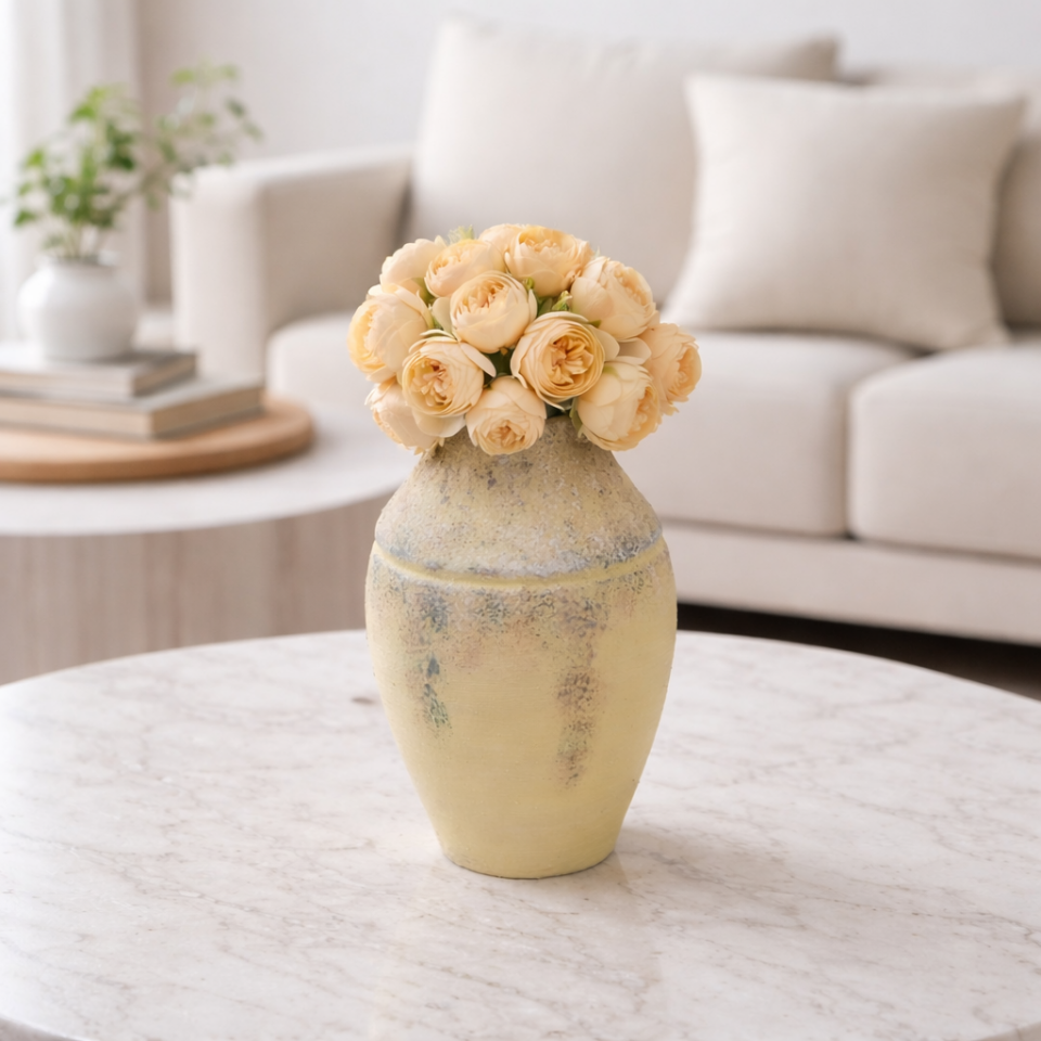 Yapay 27li Mini Kafa Erengül Demeti 30 cm Kavuniçi