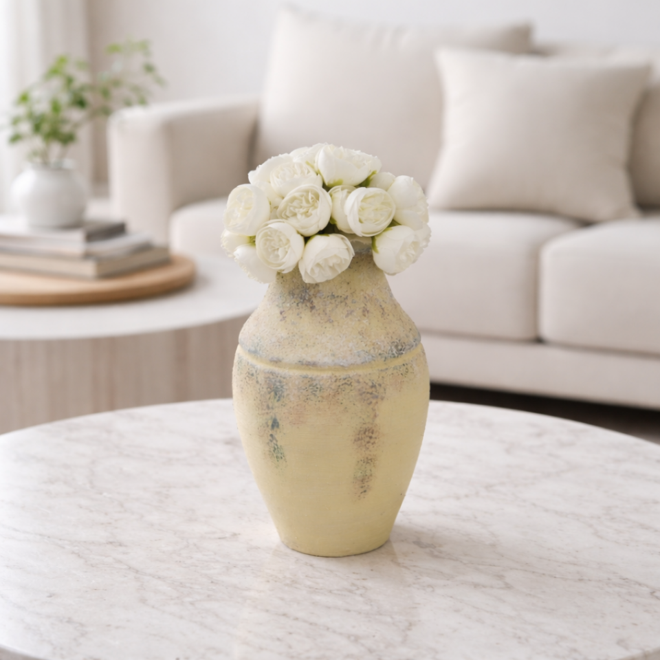 Yapay 30lu Mini Kafa Erengül Demeti 30 cm Beyaz