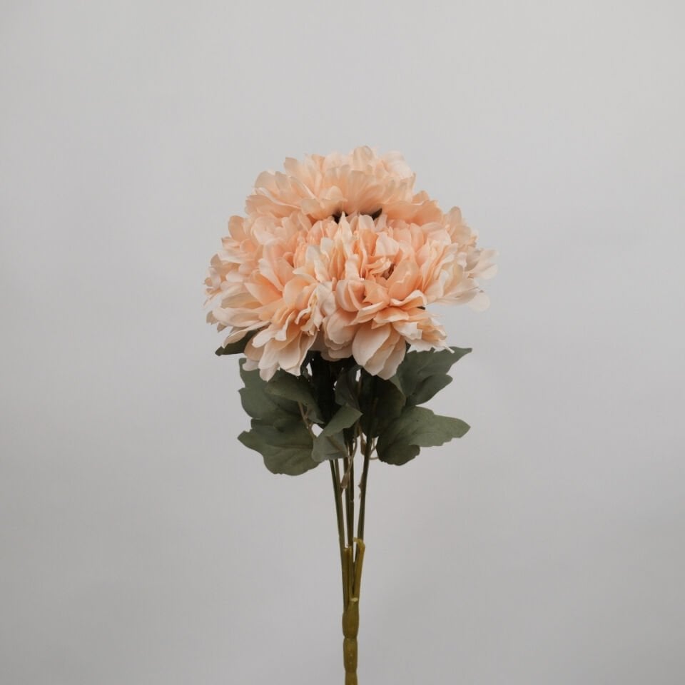 Yapay Çiçek 7li Dahlia Demeti 33 cm Pudra Somon
