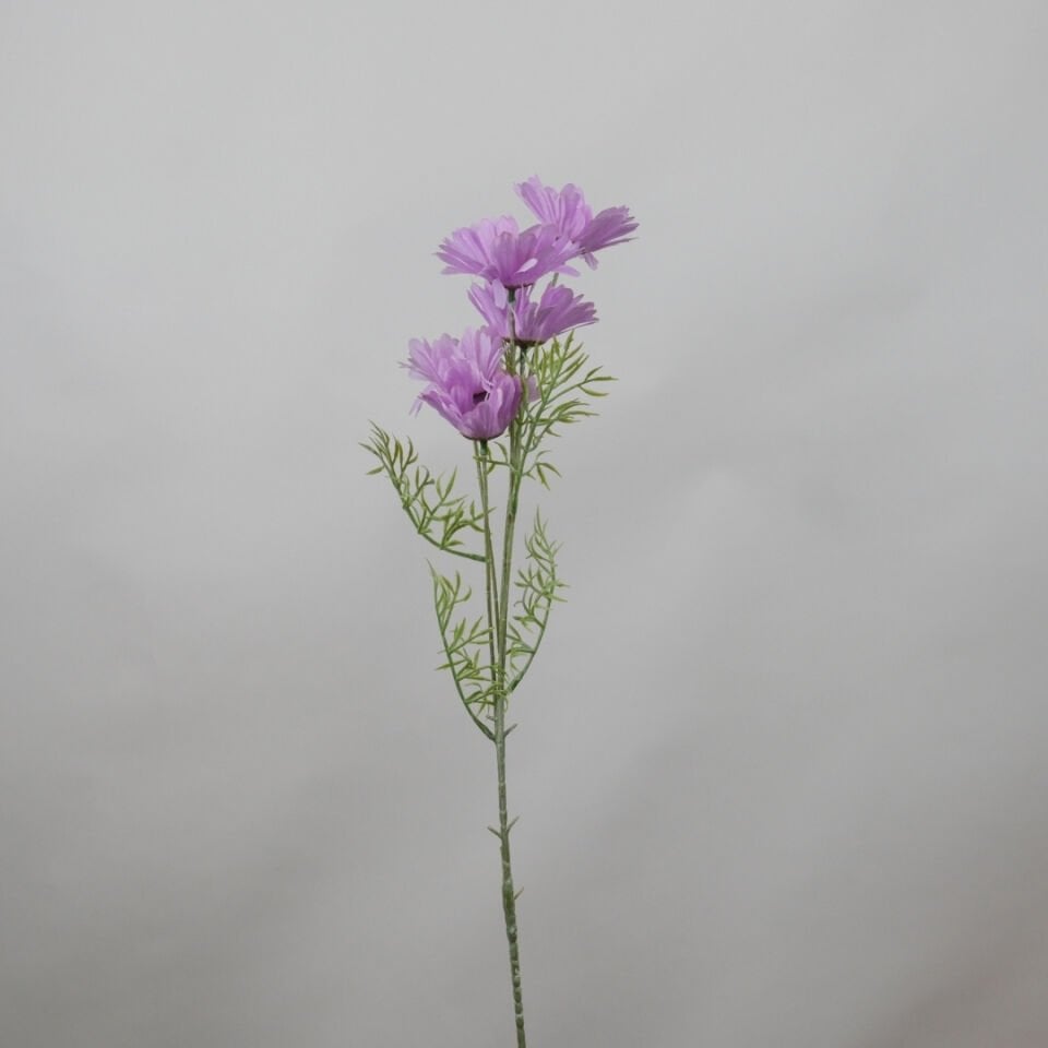 Yapay Çiçek 5 Çiçekli iskandinav Papatya Dalı 80 cm Lila