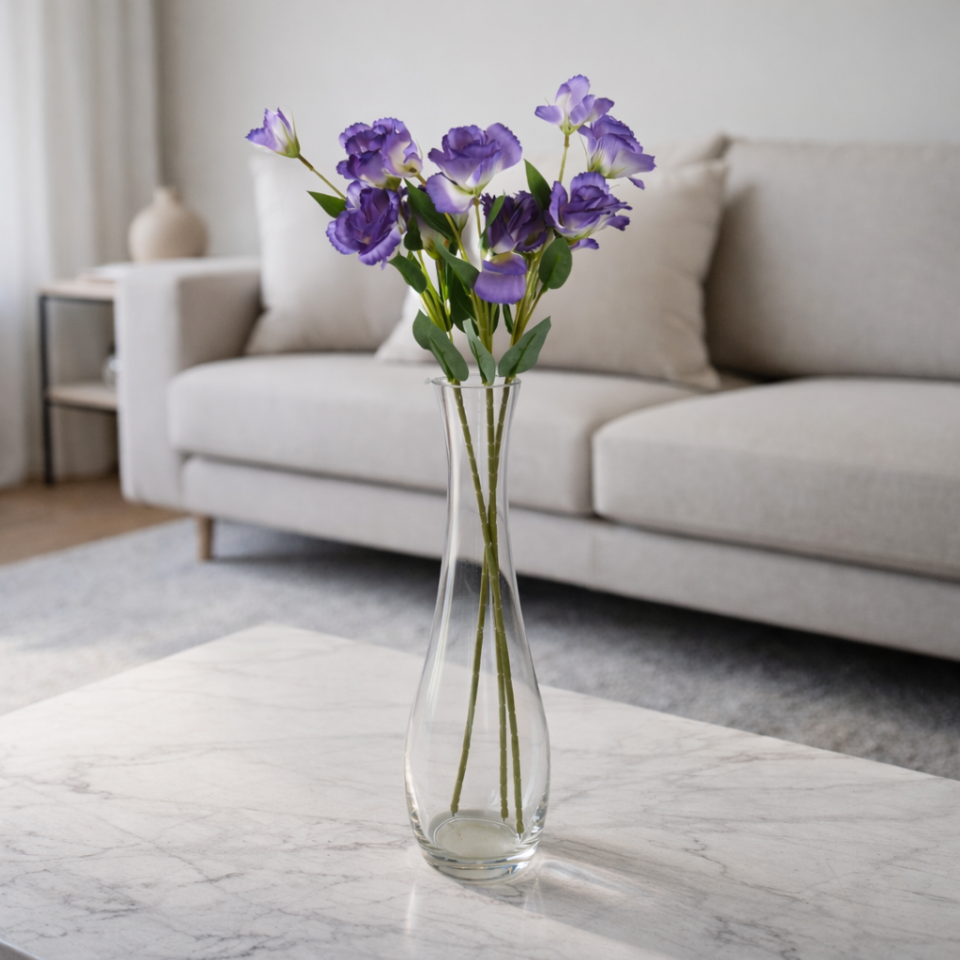 Yapay Premium Lisyantus Dalı 70 cm Mor