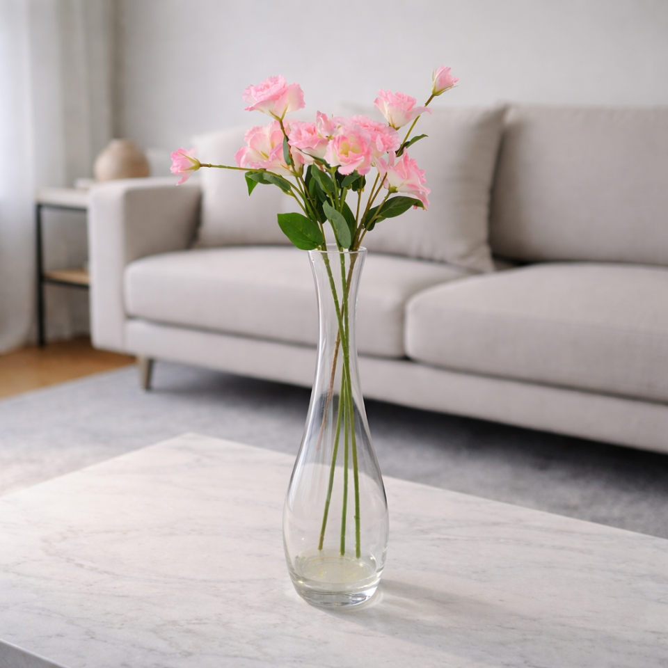 Yapay Premium Lisyantus Dalı 70 cm Pembe