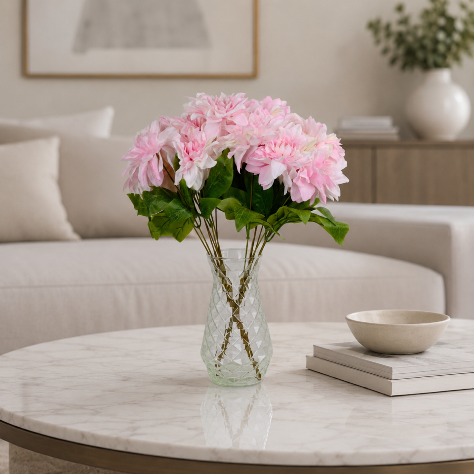 Yapay Yıldız Çiçeği Demeti Soft Pembe Beyaz
