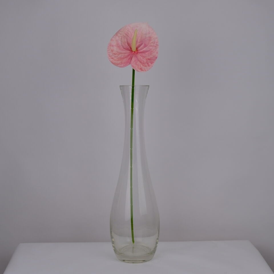 Yapay Islak Tekli Antoryum Dalı 60 cm Pembe