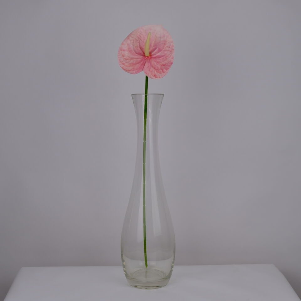 Yapay Islak Tekli Antoryum Dalı 60 cm Pembe