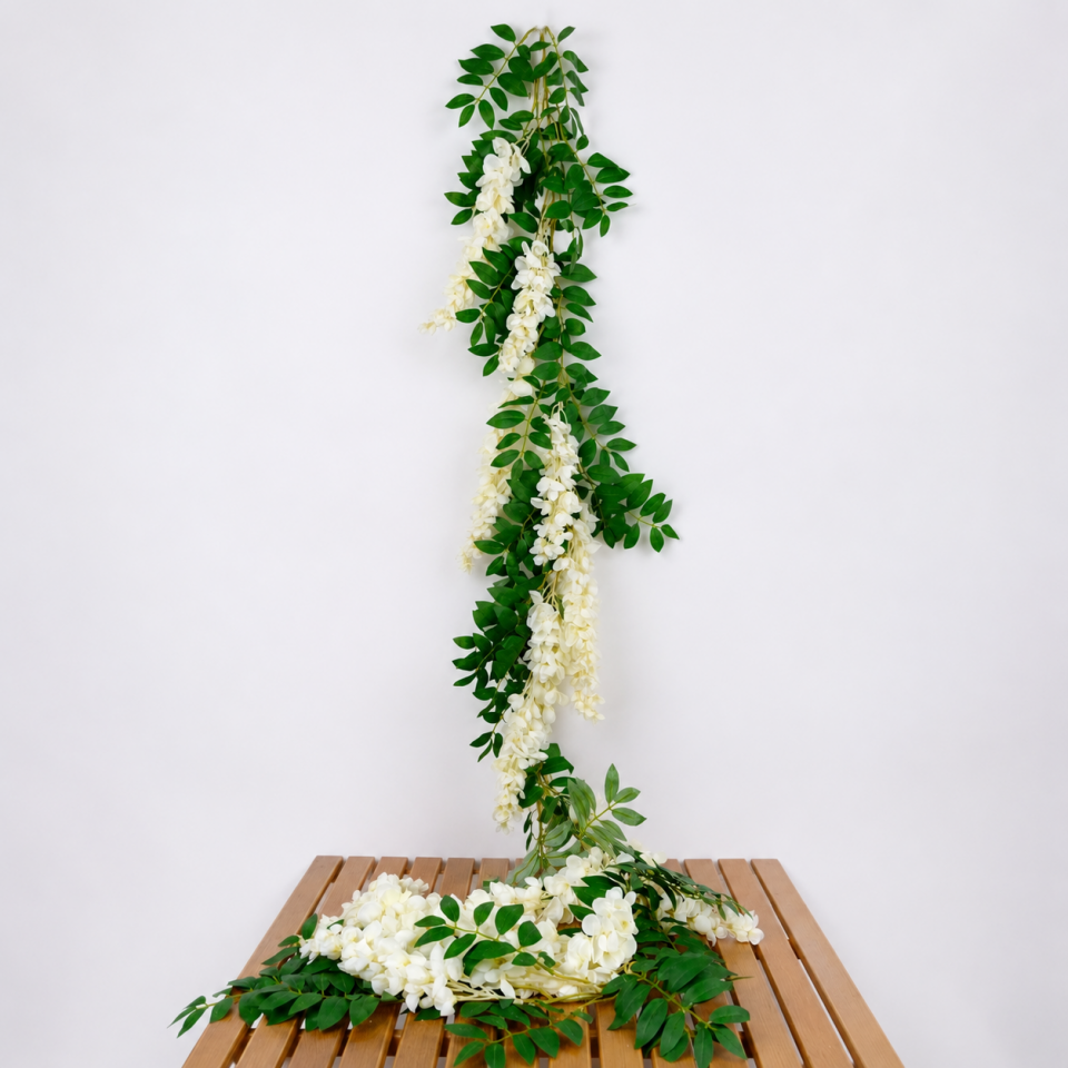 Yapay Sümbül Sarmaşık 2 Metre Beyaz
