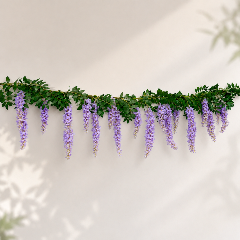 Yapay Sümbül Sarmaşık 2 Metre – 17 Çiçekli - Lila