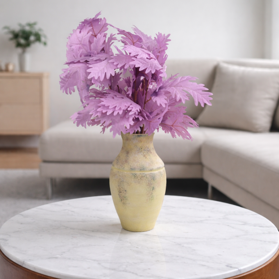 Yapay Çınar Yaprağı Demeti 60 cm Lila