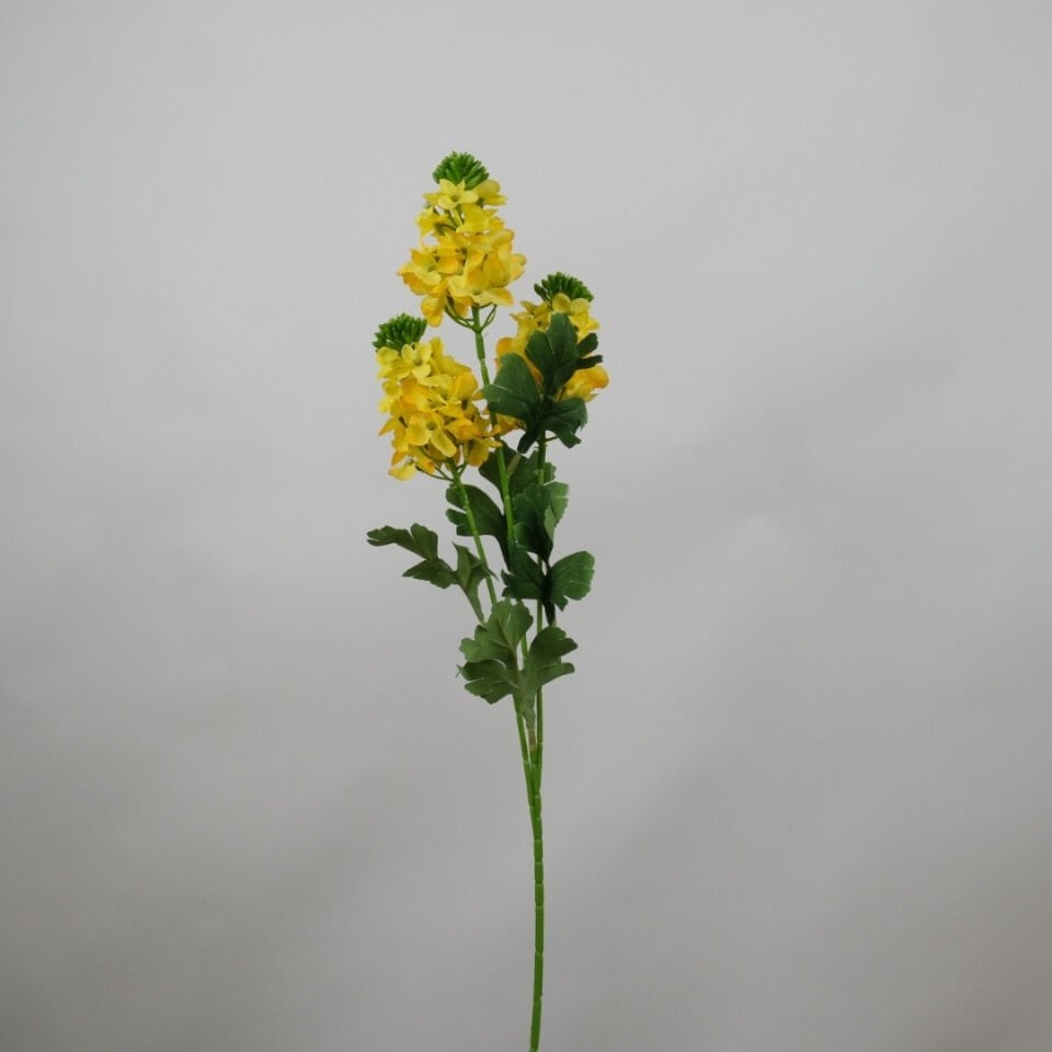 Yapay 3lü Sümbül Dalı 80 cm Sarı