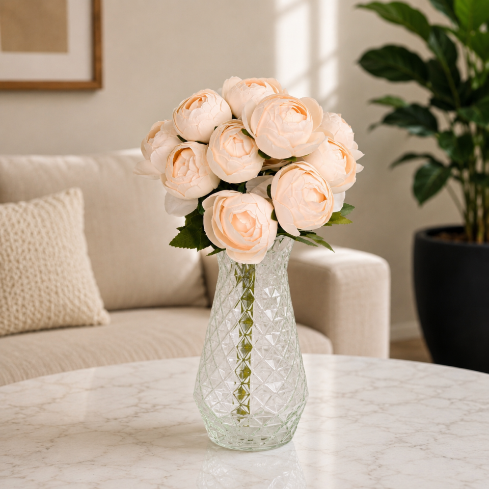 Yapay Çiçek 12li Şakayık Demeti 35 cm Somon