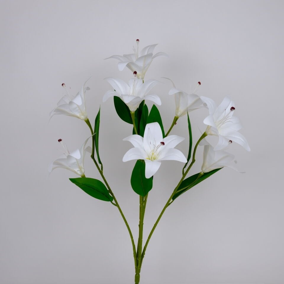 Dal Kaliteli Yapay Lilyum Zambak Çiçeği 50 cm