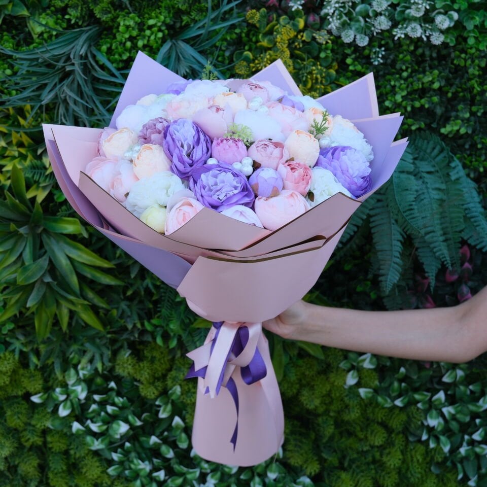 Pearl Blossom - Yapay Çiçek Buketi