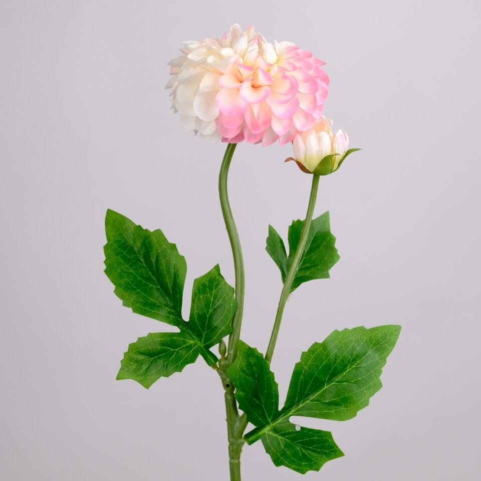 Yapay Çiçek Lüx Goncalı Zinnia Dalı 60 cm Ebruli Pembe