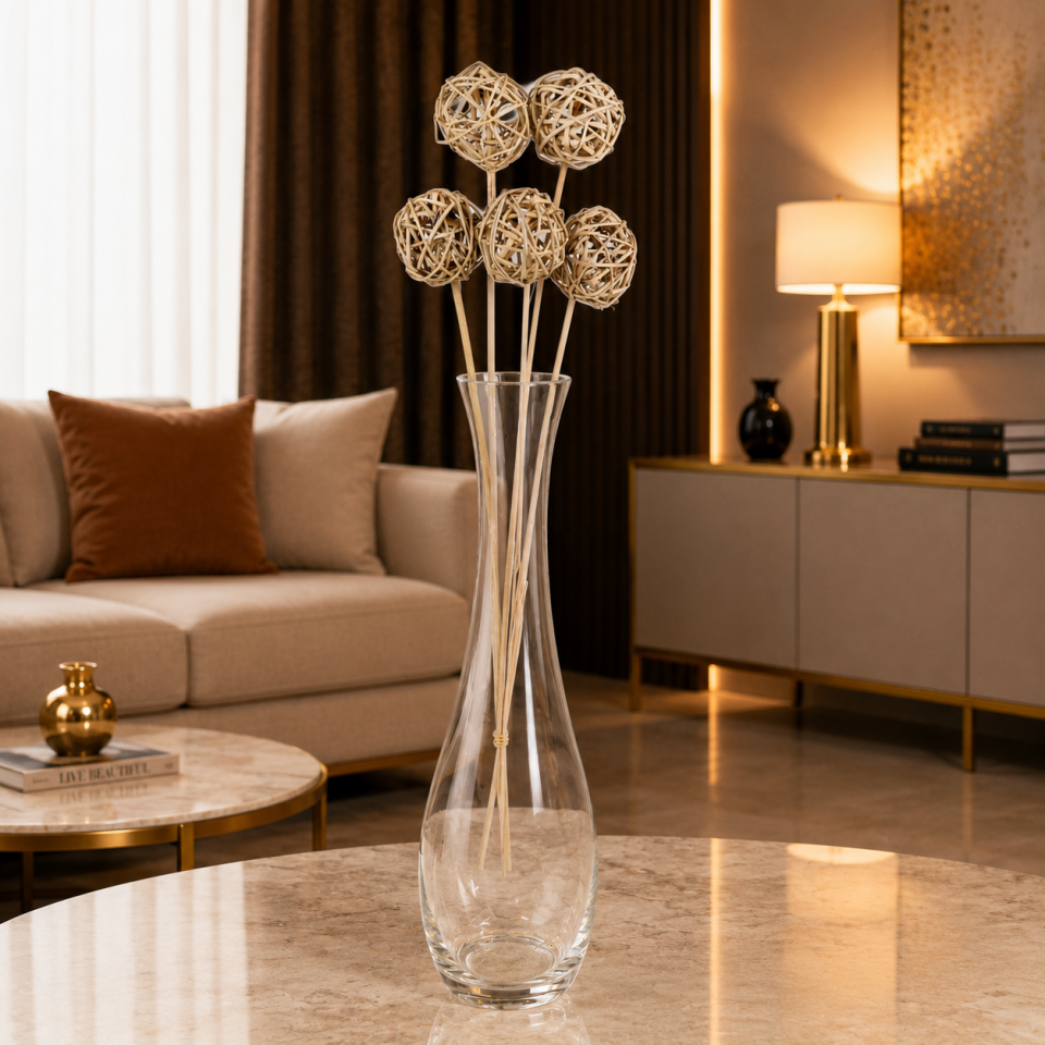 5'Lİ LATA BALL on STEM WHITE 6cm 50cm