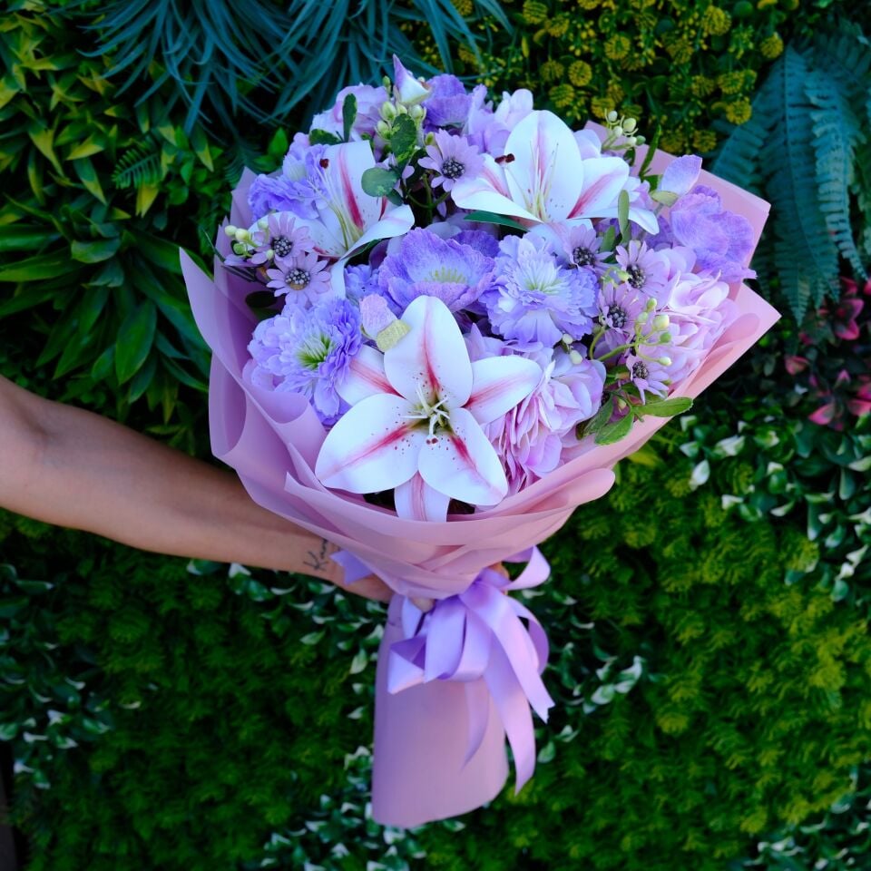 Lilac Whisper- Yapay Çiçek Buketi