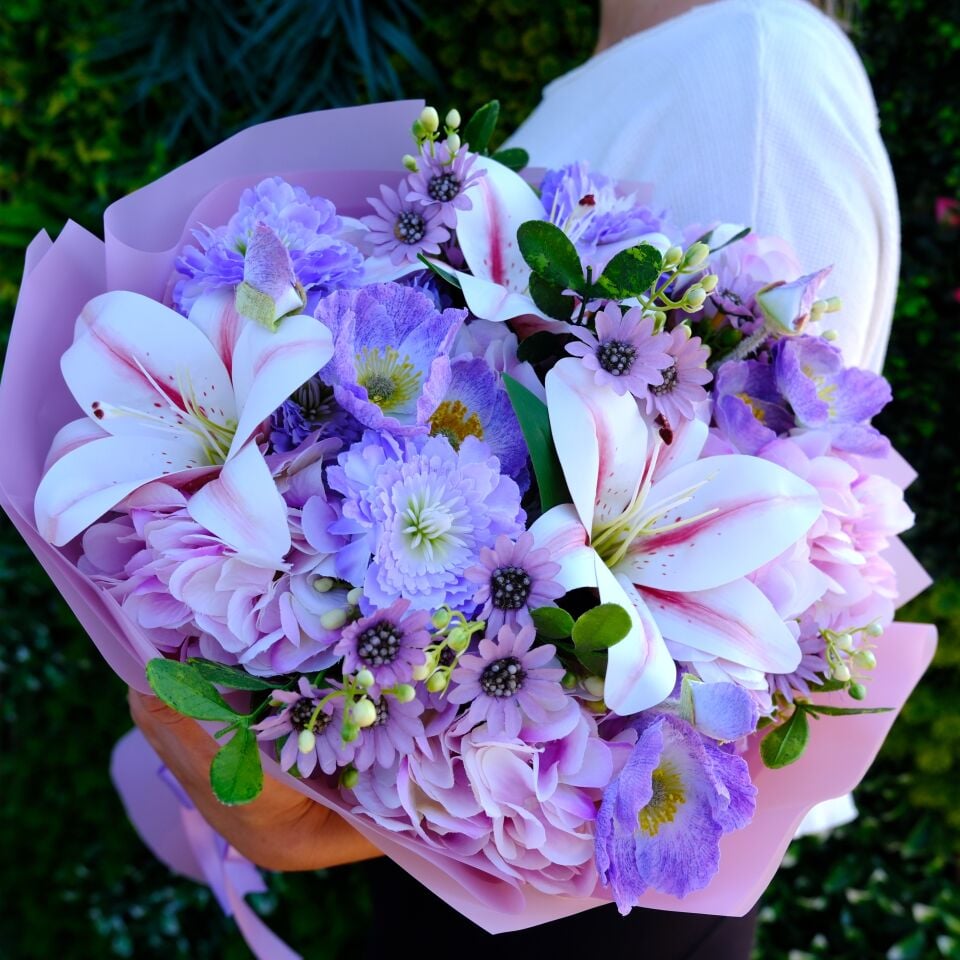 Lilac Whisper- Yapay Çiçek Buketi