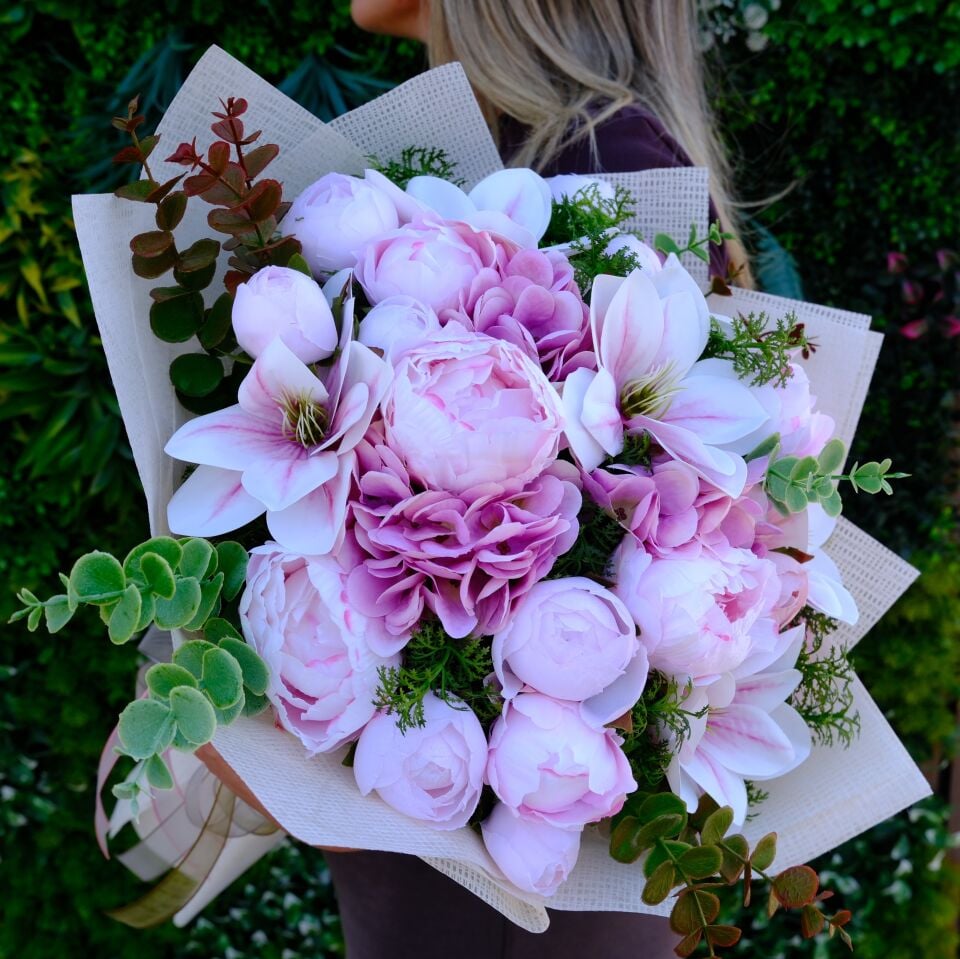 Blush Haven - Yapay Çiçek Buketi