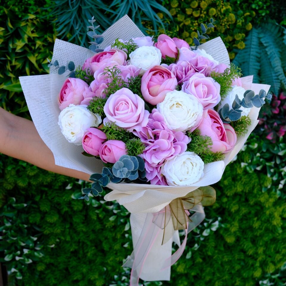 Rose Opal- Yapay Çiçek Buketi