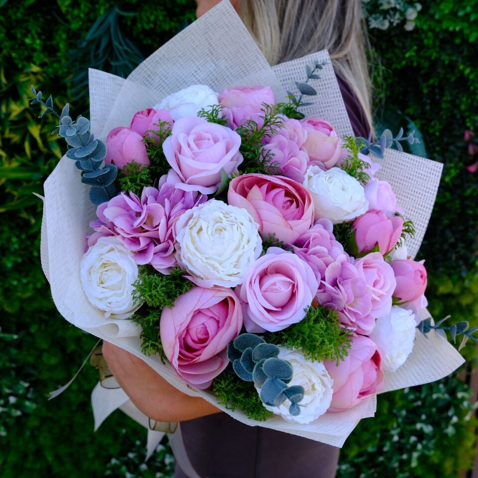 Rose Opal- Yapay Çiçek Buketi