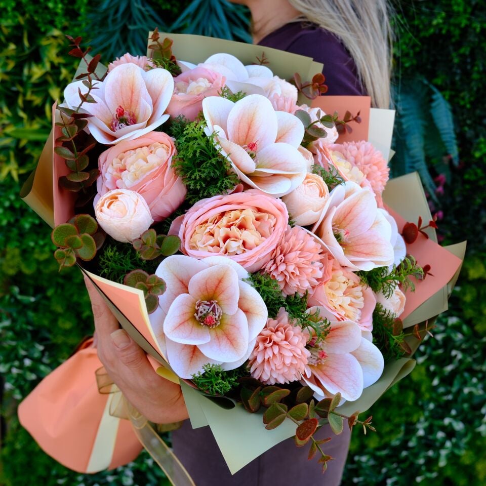 Belle Peony - Yapay Çiçek Buketi
