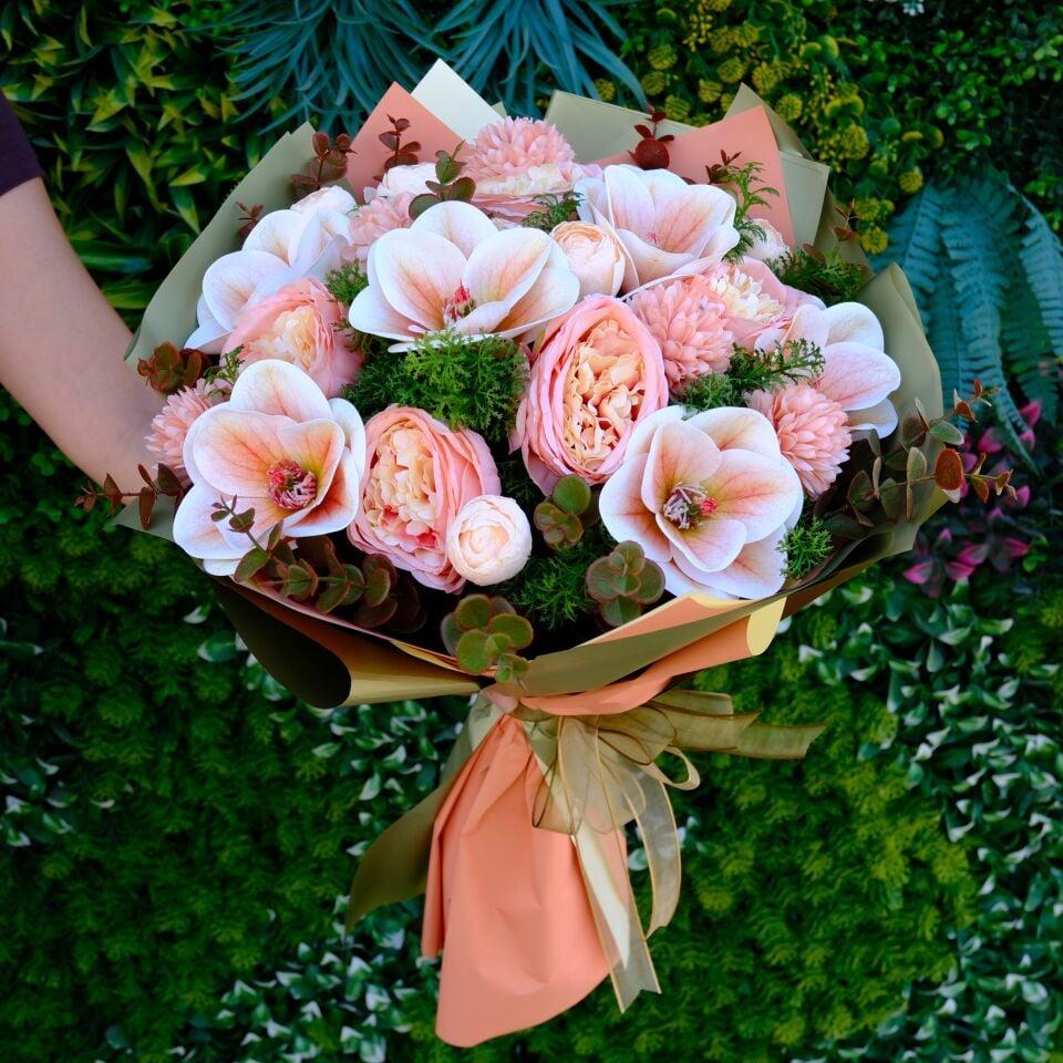 Belle Peony - Yapay Çiçek Buketi