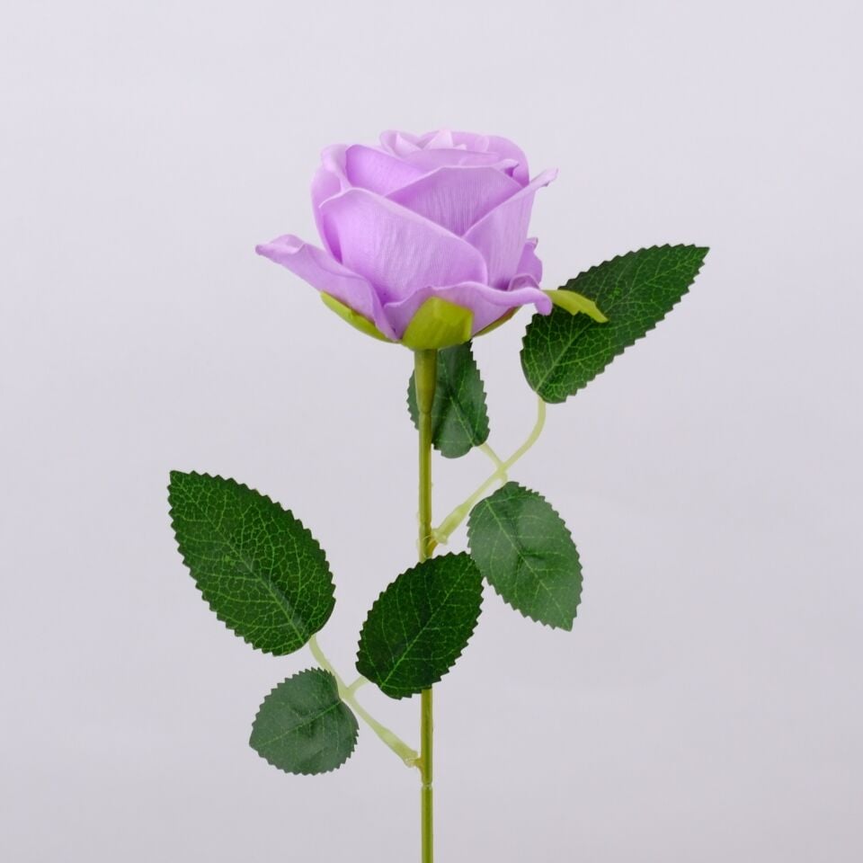 Yapay Kadife Gül Dalı 50 cm Lila