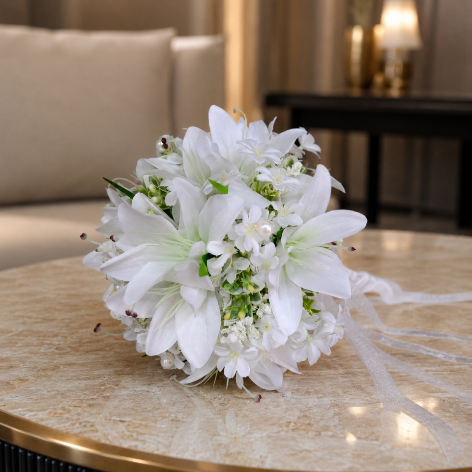 White Pearl - Yapay Gelin Buketi