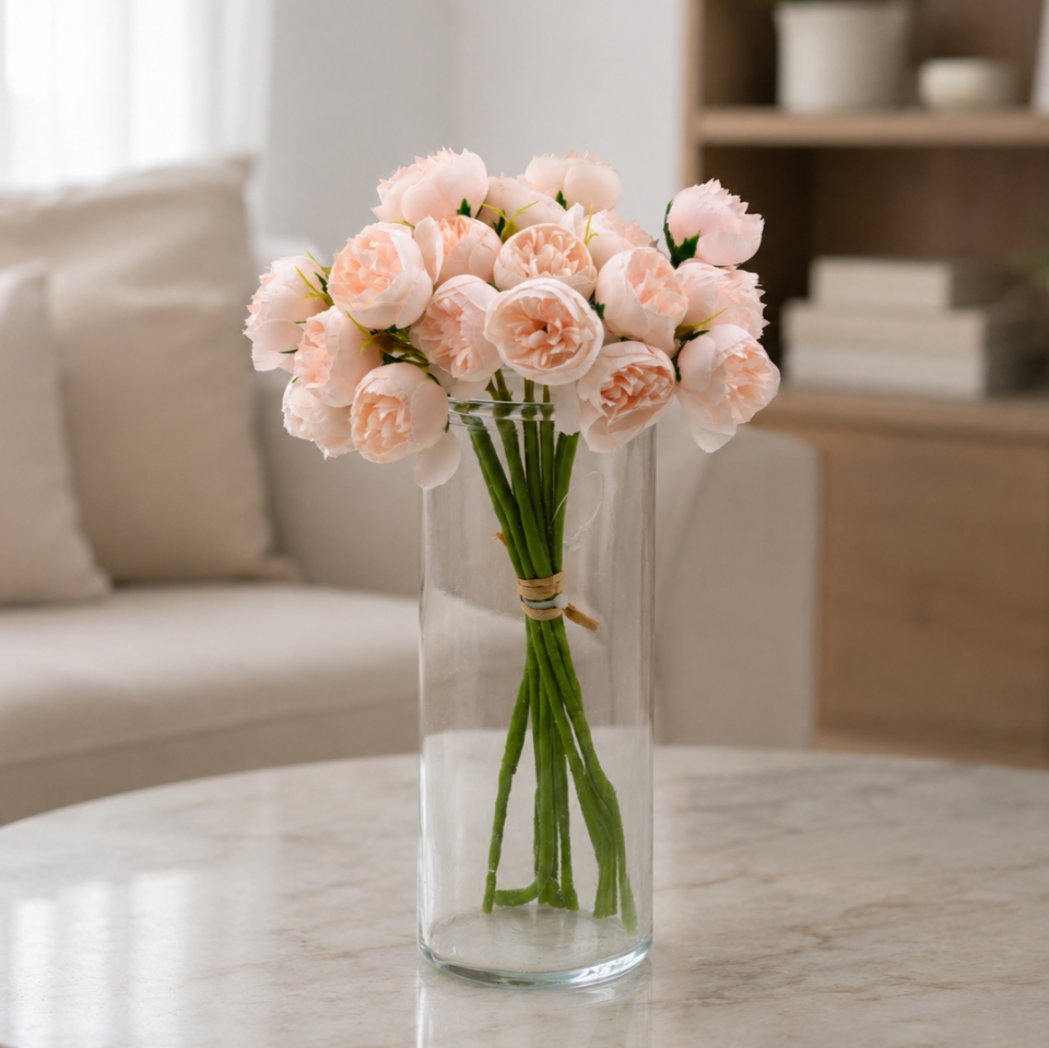 Yapay 30lu Mini Kafa Erengül Demeti 30 cm Toz Pembe