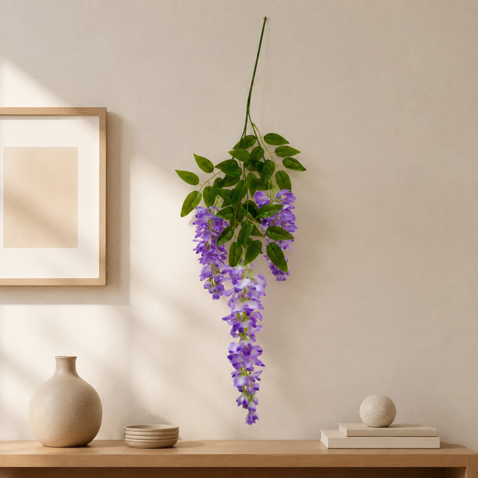 Yapay Çiçek Sarkan Lüx Akasya 90cm Lila