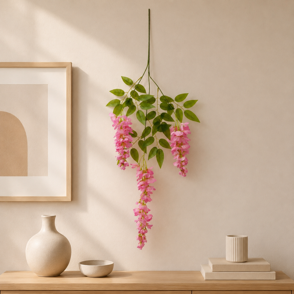 Yapay Çiçek Sarkan Lüx Akasya 90cm Pembe