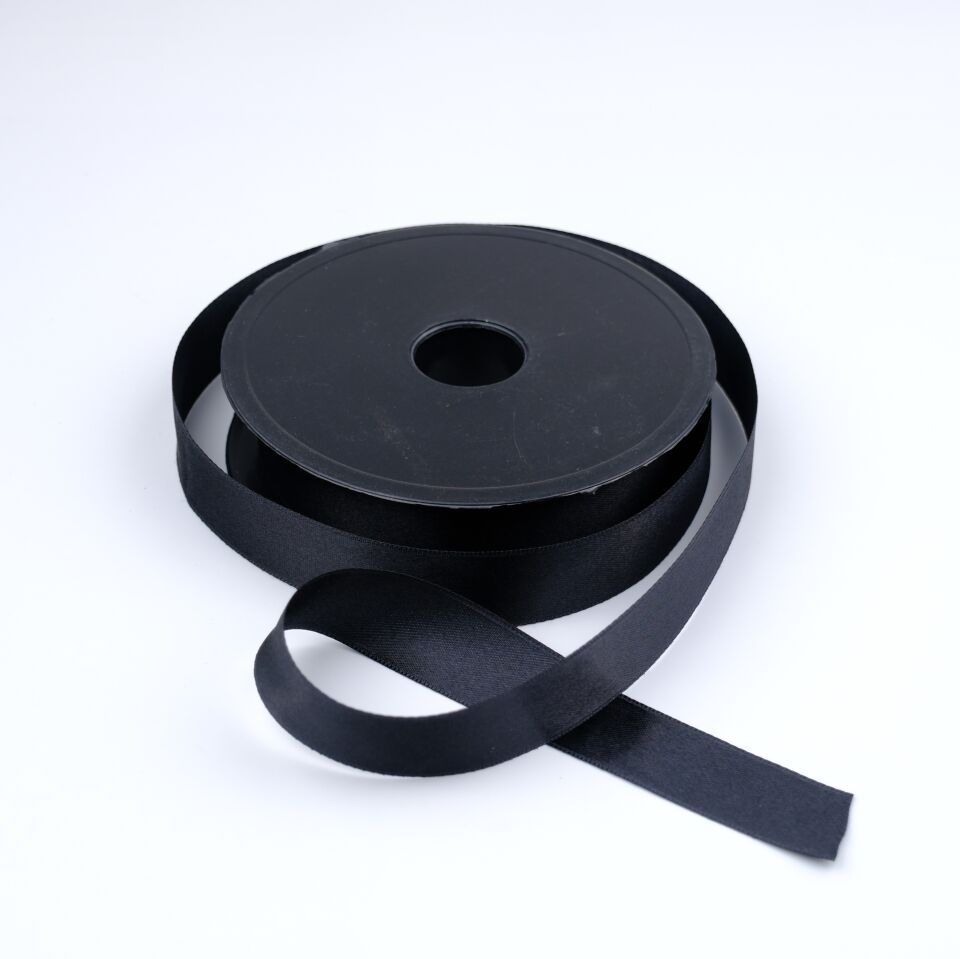 Saten Kurdele  2,5CM 25MT Siyah