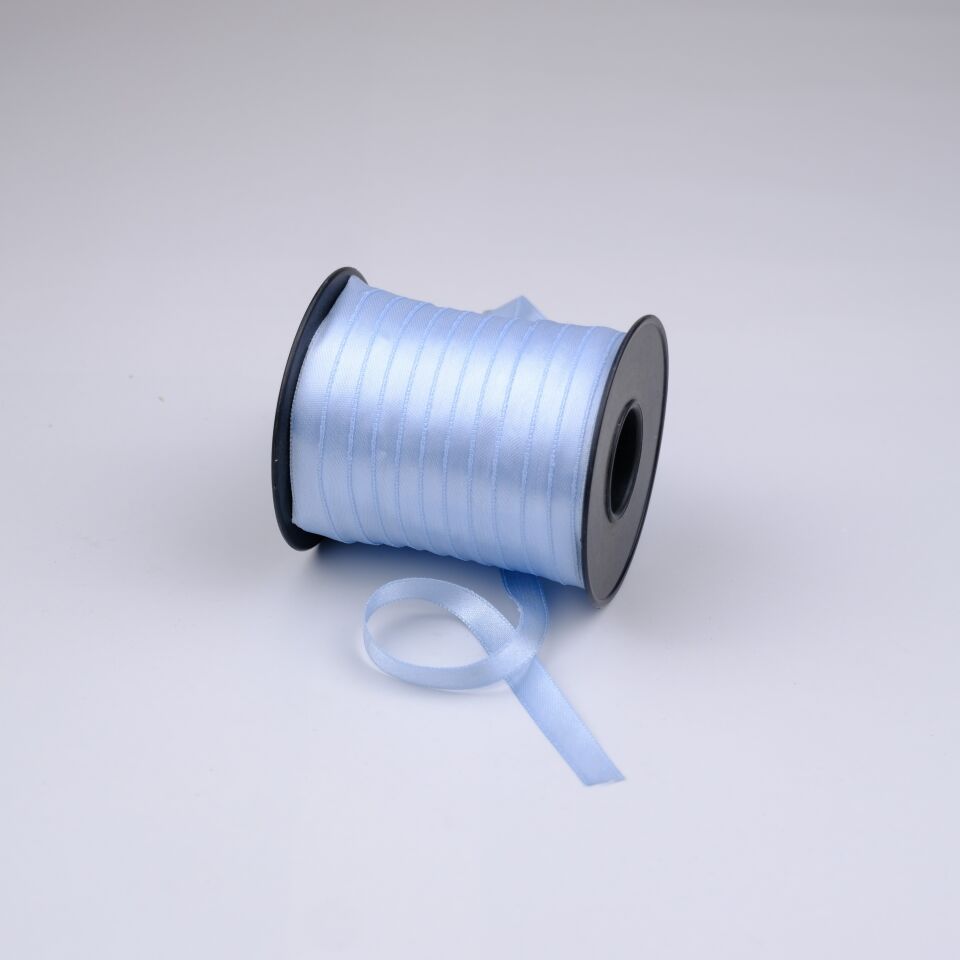 Saten Kurdele 1CM 100MT Açık Mavi