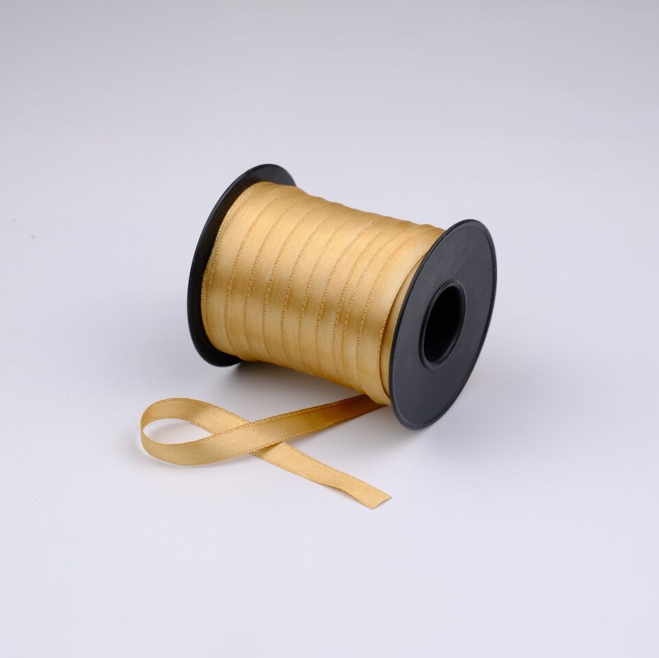 Saten Kurdele 1CM 100MT  Gold