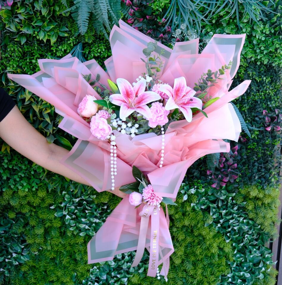 Pink Amour Bouquet – Yapay Çiçek Buketi