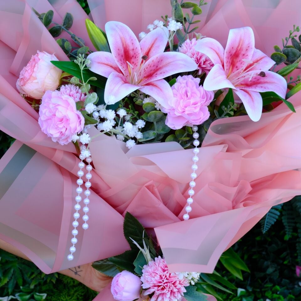 Pink Amour Bouquet – Yapay Çiçek Buketi