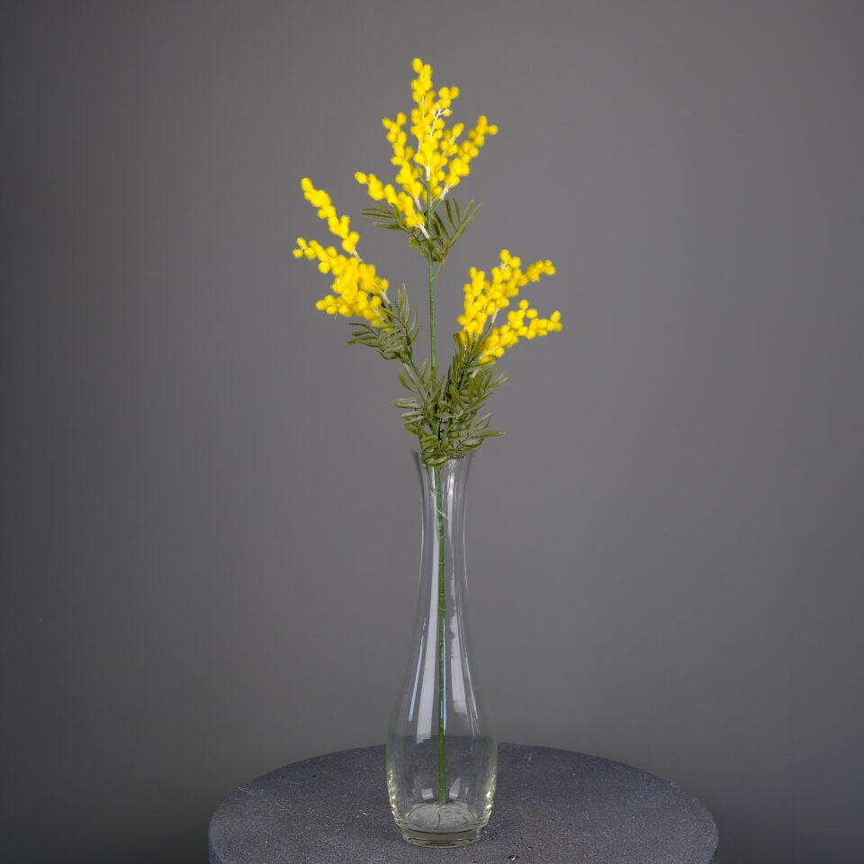 Yapay Lüx 3lü Mimoza Dalı 85 cm Sarı