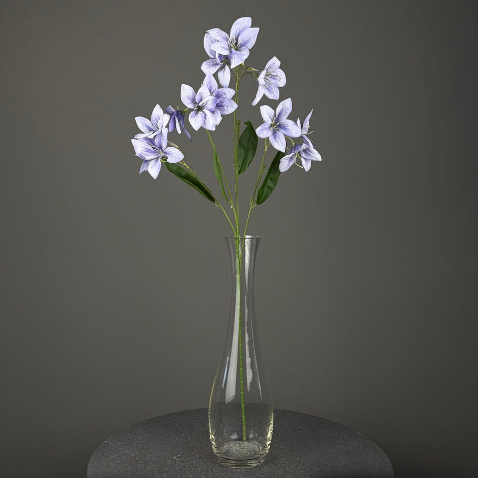 Yapay Tek Dal 12 Kafa Zambak (Lilyum) 85 cm - MaviLila