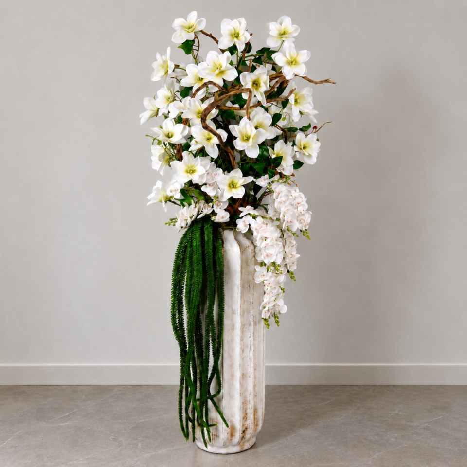 White Grace Artificial Tree — Yapay Dekor